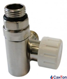 Клапан SCHLOSSER Combi Plus термостатичний, колір сталь, форма ліва GW M22x1,5 x GW 1/2