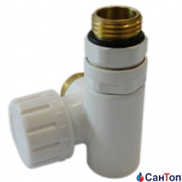 Клапан SCHLOSSER Combi Plus термостатичний, білий, форма права GW M22x1,5 x 15 × 1