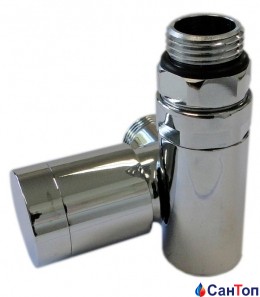 Клапан SCHLOSSER Combi Plus с ручной регулировкой, хром, форма правая GW M22x1,5 x 16×2