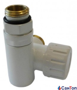 Клапан SCHLOSSER Combi Plus термостатический, белый, форма левая GW M22x1,5 x GW 1/2