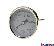 Біметалічний термометр WATTS TR 80/150 (термодатчик 150x6 мм, 0-500 °С) для контролю температури відхідних котлових газів