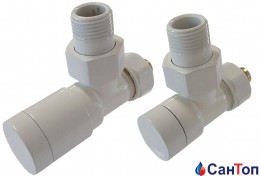 Комплект клапанів SCHLOSSER з ручним регулюванням Форма кутова Білий GW M22x1,5 x 15 × 1