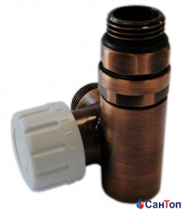Клапан SCHLOSSER Combi Plus термостатичний, антична мідь, форма права GW M22x1,5 x 16 × 2