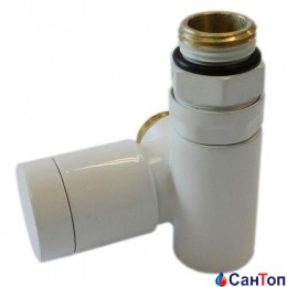 Клапан SCHLOSSER Combi Plus с ручной регулировкой, белый, форма правая GW M22x1,5 x 15×1