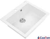 Гранитная кухонная мойка AXIS Mojito 60, pure white