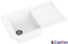 Гранитная кухонная мойка AXIS Tramontana, pure white