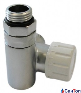 Клапан SCHLOSSER Combi Plus термостатичний, колір сатин, форма ліва GW M22x1,5 x GW 1/2