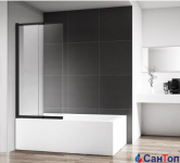 Ширма для ванни Armaform Novum Black (скло: прозоре, профіль: чорний)