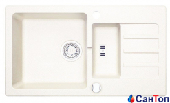 Гранитная кухонная мойка AXIS Malibu 80, белая