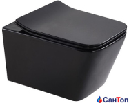 Подвесной унитаз Armaform Elan Rimless Black, белый с сиденьем (520x365x345)
