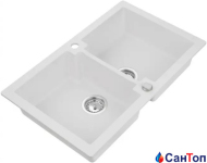 Гранитная кухонная мойка AXIS Mojito 160, pure white