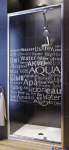 Cтінка для душової кабіни Aquaform Nigra, скло аква, профіль хром