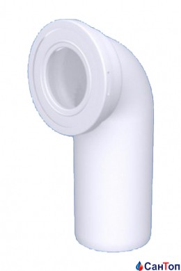 Коліно АниПласт для підключення унітазу біле Ø110*90°