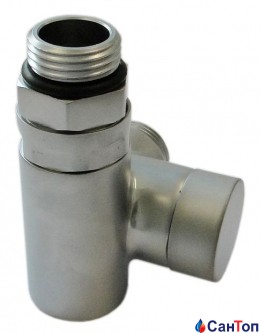 Клапан обратного потока SCHLOSSER  Combi Plus , цвет сатин, форма левая GW M22x1,5 x GW 1/2