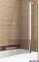 Ширма для ванной AQUAFORM DELI прозрачное стекло, профиль: хром