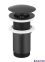 Донный клапан Armatura черный для умывальника (Ø 65 мм) без перелива большой