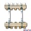 Коллектор Tiemme Floor 1x3/4 на 4 контура латунный c регулировочным винтом