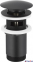 Донный клапан Armatura черный для умывальника (Ø 65 мм) с отверстием для перелива