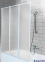 Ширма для ванной Armaform Standart 3, стекло: полистирол, белый профиль