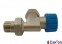 Термостатический клапан никелированный фигура аксиальная SCHLOSSER DN 15 GZ 1/2xGW1/2